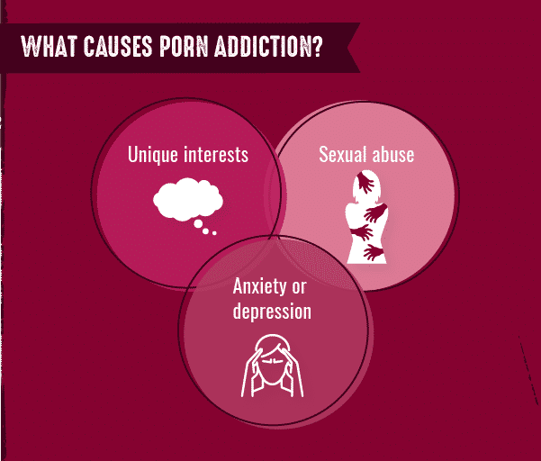 Porn Addiction Causes Infographic