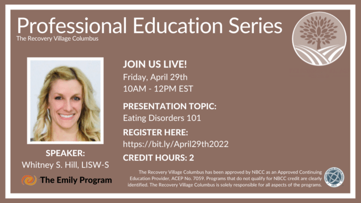 a flyer for a professional education series.