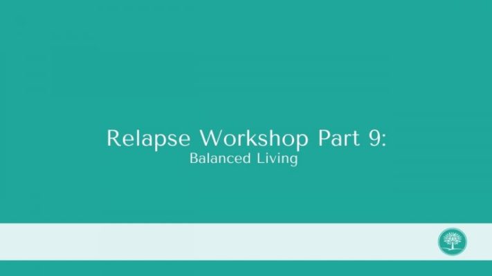 a blue background with the words release workshop part 9 balanced living.