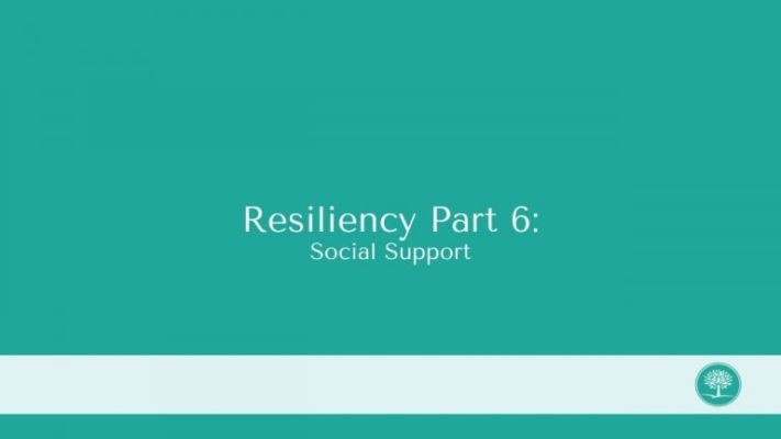 the cover of resilincy part 6 social support.