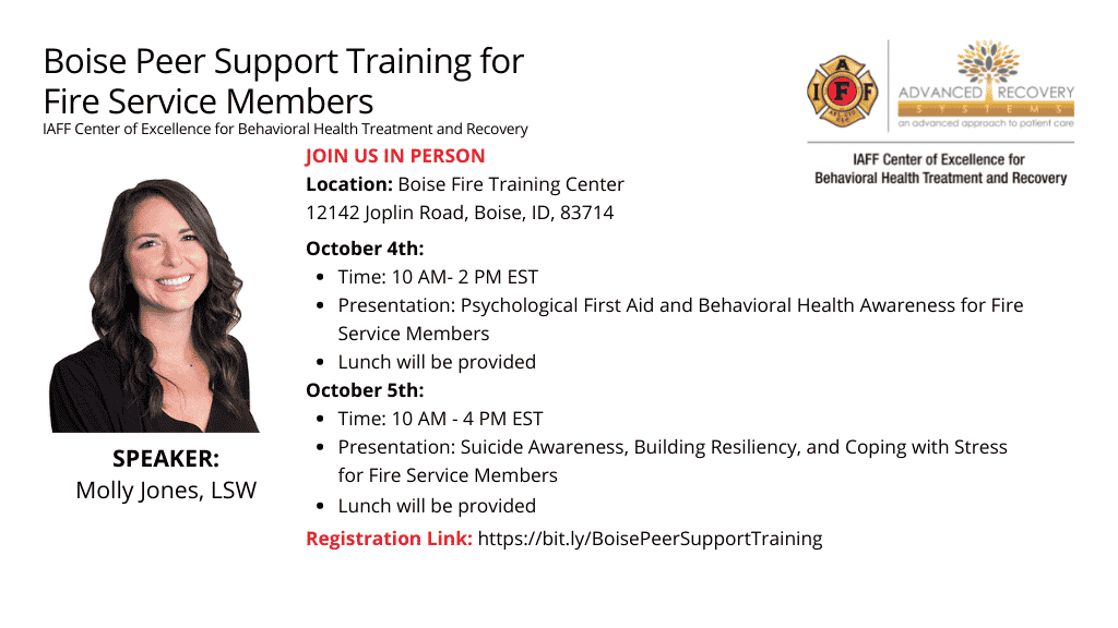 Boise Peer Support Training for Fire Service Members