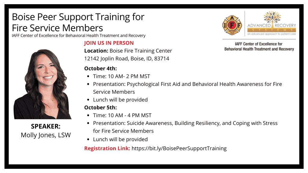 Boise Peer Support Training for Fire Service Members