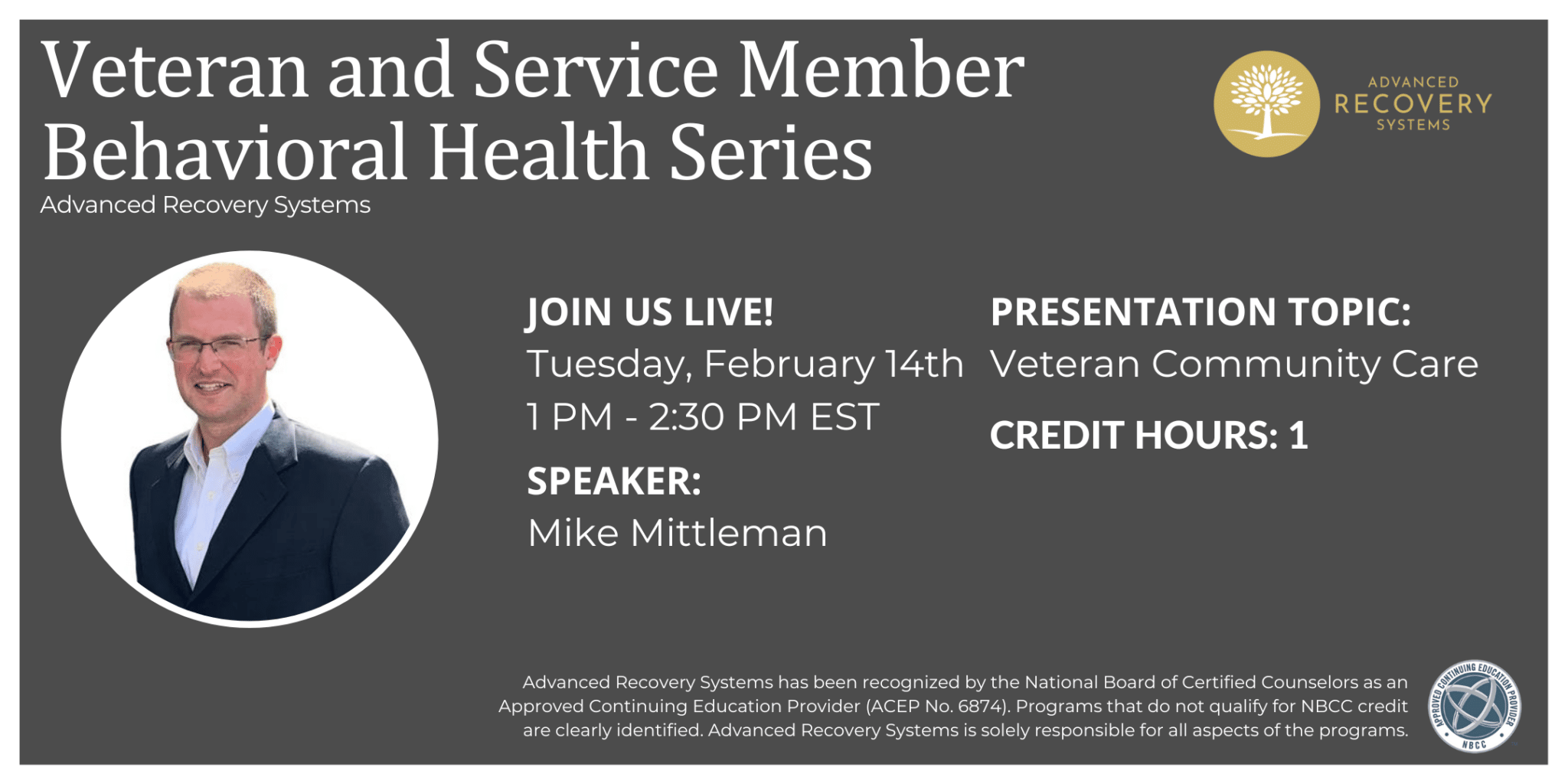 Veteran and Service Member Behavioral Health Series: Veteran Community Care