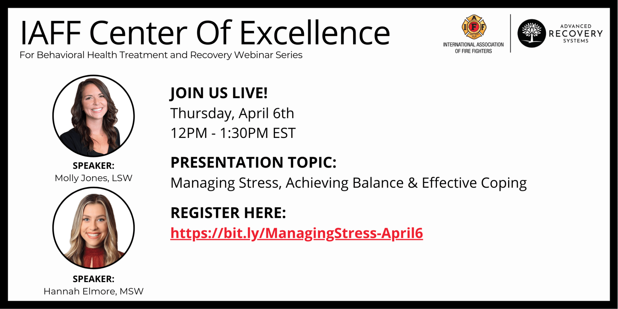 IAFF COE Webinar: Managing Stress, Achieving Balance & Effective Coping