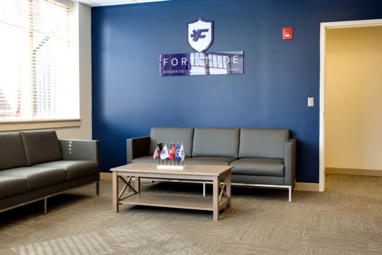 The Recovery Village Columbus Drug and Alcohol Rehab Fortitude lounge for veterans and first responders scaled