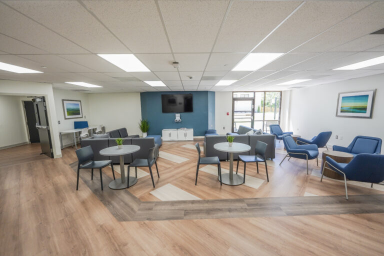 The Recovery Village South Atlanta Drug, Alcohol and Mental Health Rehab - Residential Mental Health Common Area with TV and Gaming System