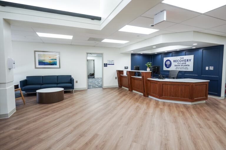 The Recovery Village South Atlanta Drug, Alcohol and Mental Health Rehab - Welcoming Reception Area and Front Desk